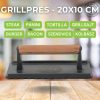 Öntöttvas Grillprés, húsvasaló - 20 x 10 cm - Milestone66 