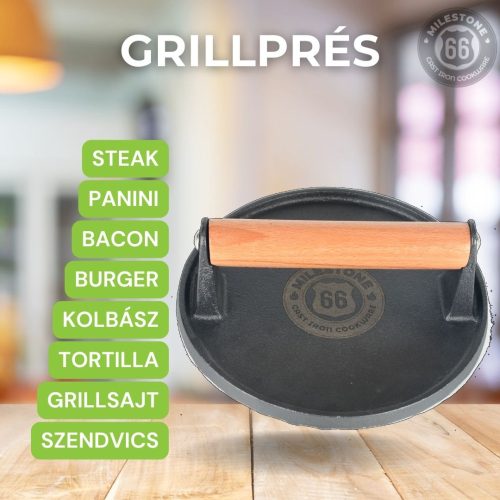 Milestone66 Round Grillpress, fier de călcat 17 cm