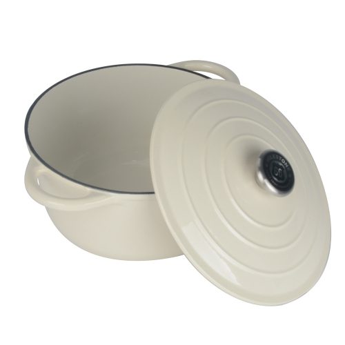 Zománcozott Öntöttvas Edény - 24 cm, Fedővel - Milestone66