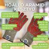 Zöld-piros aramid hőálló grill-bbq kesztyű - Milestone66