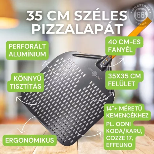 Perforowana łopata do pizzy 35 cm Extra – Milestone66