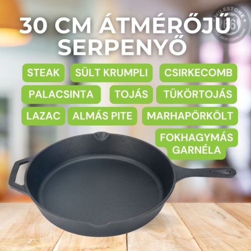 Öntöttvas Serpenyő - 30 cm - Milestone66 