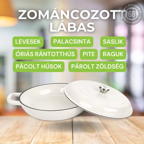 Płytki emaliowany garnek żeliwny 30 cm – Milestone66