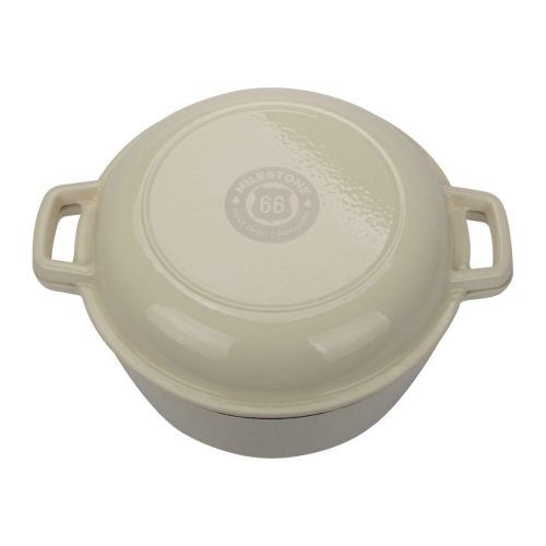 Zománcozott Öntöttvas Double Dutch Oven fedővel, 26 cm - Milestone66 